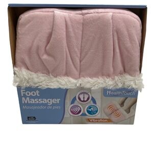 HealthTouch Pink Plush Vibrating Foot Massager Battery Operated NEW Mother's Day